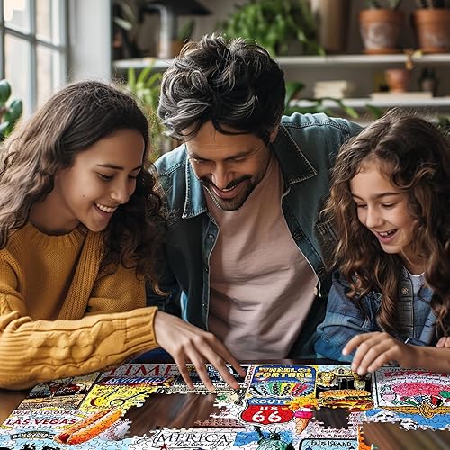 Miniatura 4 de White Mountain Puzzles I Love America - Rompecabezas de 1000 piezas