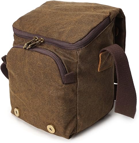 Miniatura 4 de Pequeña cámara bolsacaso, bolso de la honda del mensajero del hombro de la cámara de la vendimia de la lona de la vendimia DSLR