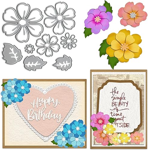 Troqueles de corte de flores, plantillas de plantilla, herramienta de grabado en relieve, troqueles para hacer tarjetas, álbumes, álbumes de