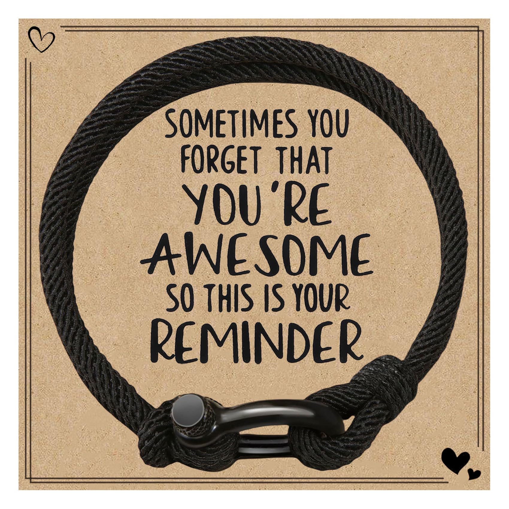 Pulsera de cuerda trenzada, regalo inspirador para adolescentes y hombres, perfecta para hijo, nieto, sobrino, hermano, amigo, cumpleaños, San Valentín, graduación, vuelta a la escuela, Navidad