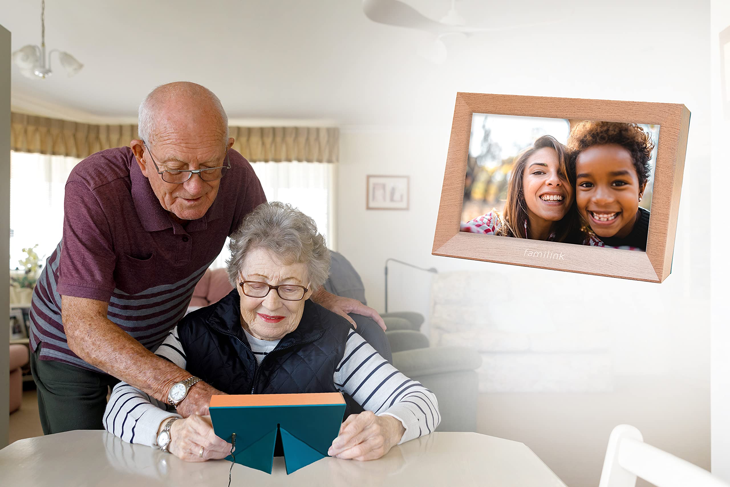 Cadre Photo numérique 4G pour Les Grands-Parents - Fonctionne avec 4G ou avec Wi-FI - Partagez Facilement des Photos avec Vos Proches - Écran 10 Pouces