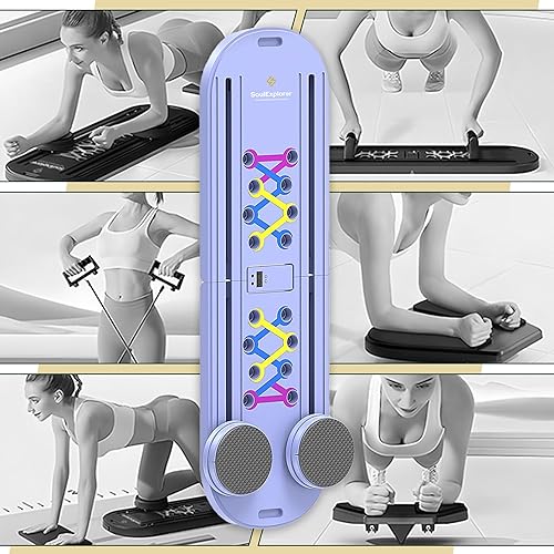 Miniatura 4 de Tabla de pilates, juego de reformador de pilates multiusos, tabla reformadora de pilates portátil con calcetines de yoga y bandas de resistencia, lo