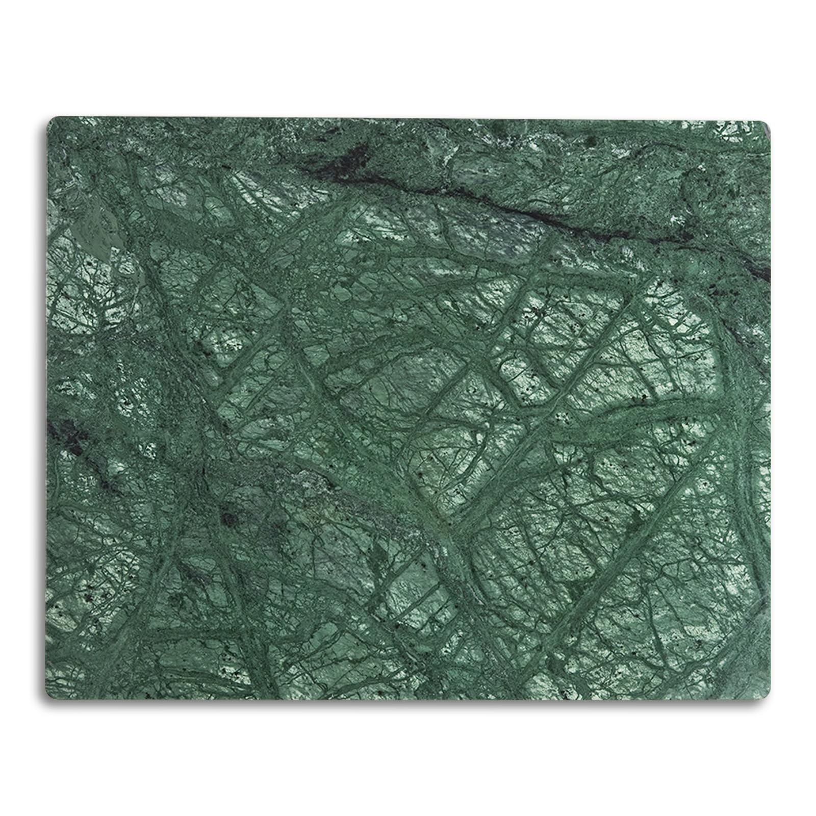 Natural Green Marble Cutting Board,16x12x0.5 Inch, Marble Pastry Board Hand Crafted Marble Slab with Non-Slip Feets for Cheese, Dough and Chocolate Tempering.