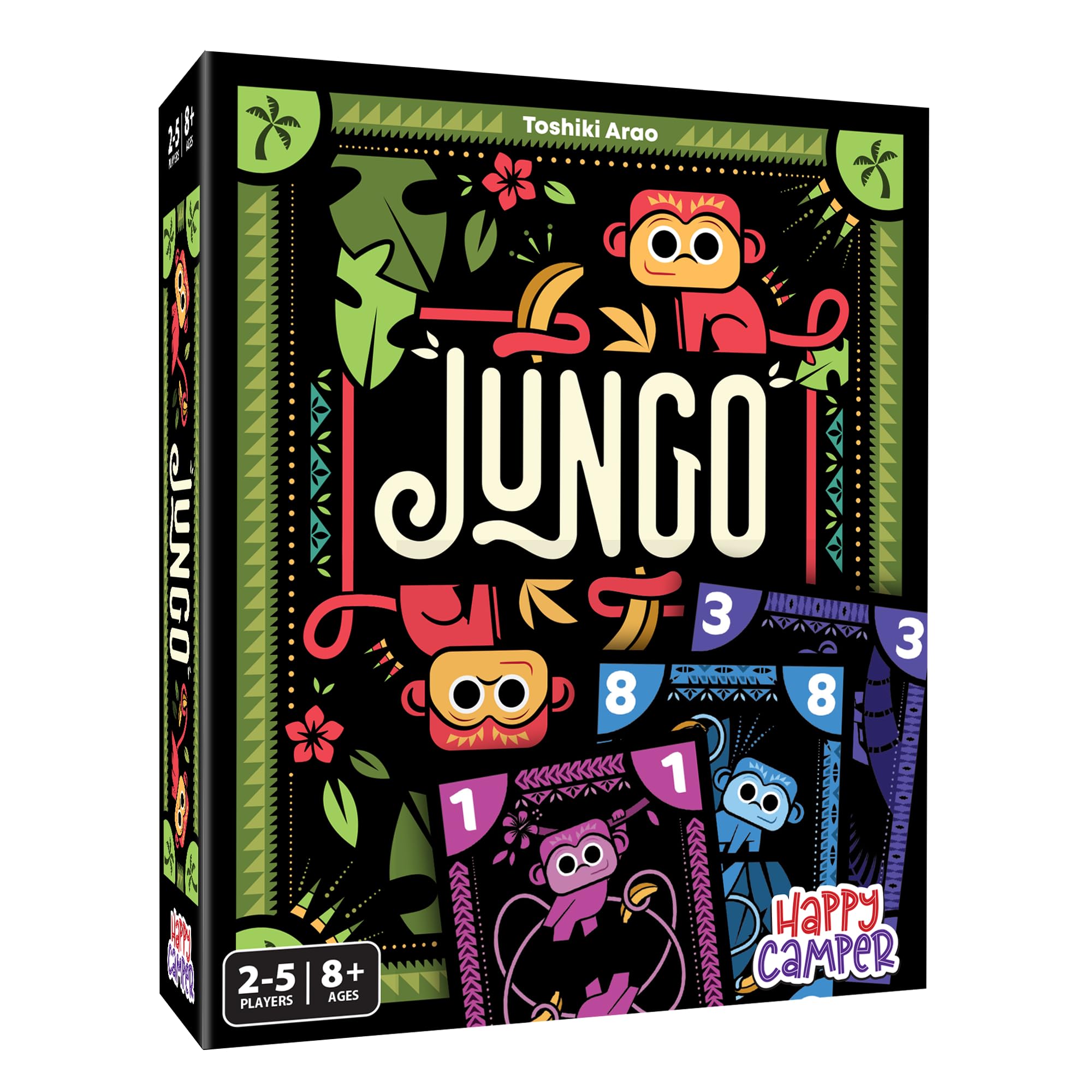 Happy Camper - Jungo | A Simple Card Game of Not-so-Simple Choices | Perfect Family Game Night Stocking Stuffer | 2-5 Players | Ages 8+