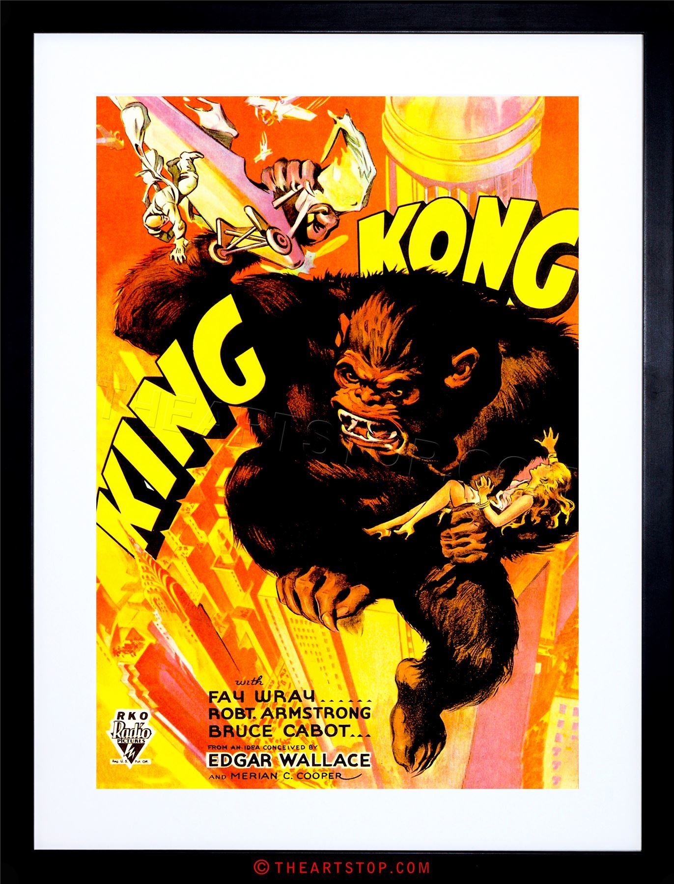 Wee Blue Coo Film Movie Vintage Ad King Kong Monster Horror Framed Wall Art Print