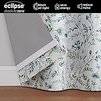 Vista 3 de Eclipse Dutchess Botanical - Cortinas 100% opacas con ojales, cortinas de ventana con aislamiento térmico para sala de estar, dormitorio o sala