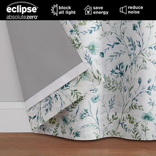 Miniatura 3 de Eclipse Dutchess Botanical - Cortinas 100% opacas con ojales, cortinas de ventana con aislamiento térmico para sala de estar, dormitorio o sala de