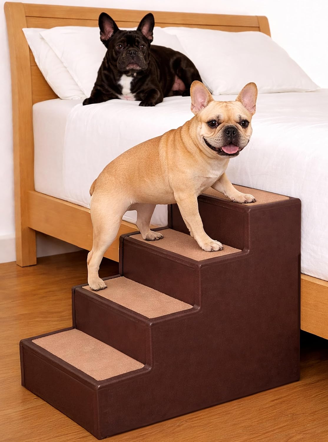 Pet Gear Pet Step IV Pet Stairs for Small Dogs and Cats up to 50 pounds, Lightweight, No Tools Required, 13 Colors to Choose from, Coffee Bean