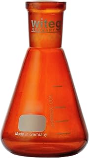 Witeg 0 619 100 BR Alder Meyer - Kit de pistón NS14/23 de corte estándar, fabricado con cristal de borosilicato 3.3 completo, color marrón degradado con blanco - (Paquete de 2)