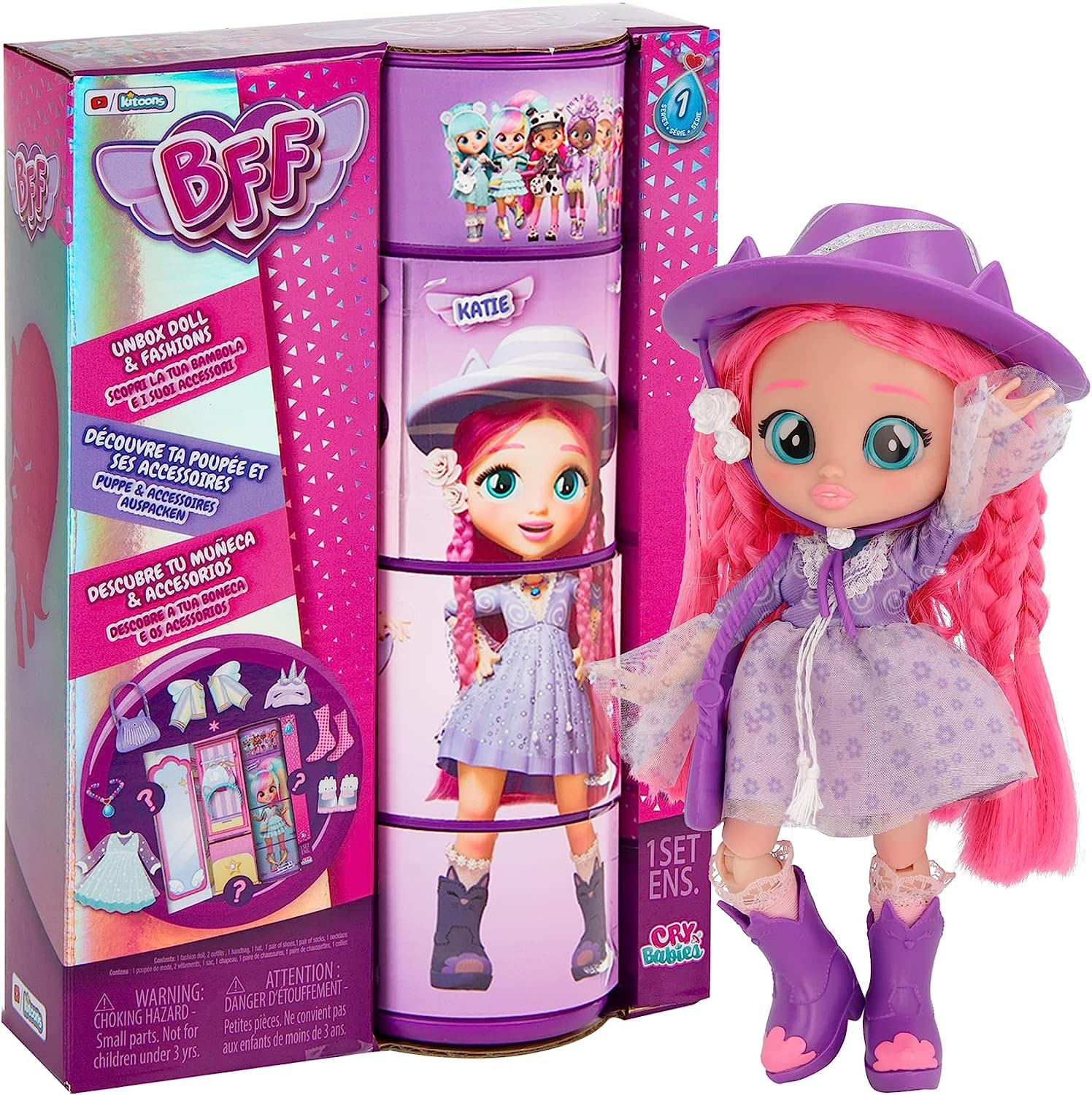 FRATELLI BFF Doll With 9+ Surprises Including Outfit And Character Playset(Katie)