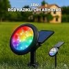 18w Led Solar Kazıklı Çim Armatür Cata Güneş Enerjili Led Işık Çim Lambası Bahçe Ağaç Çalı Duvar Aydınlatma (RGB) [Enerji Sınıfı A+]