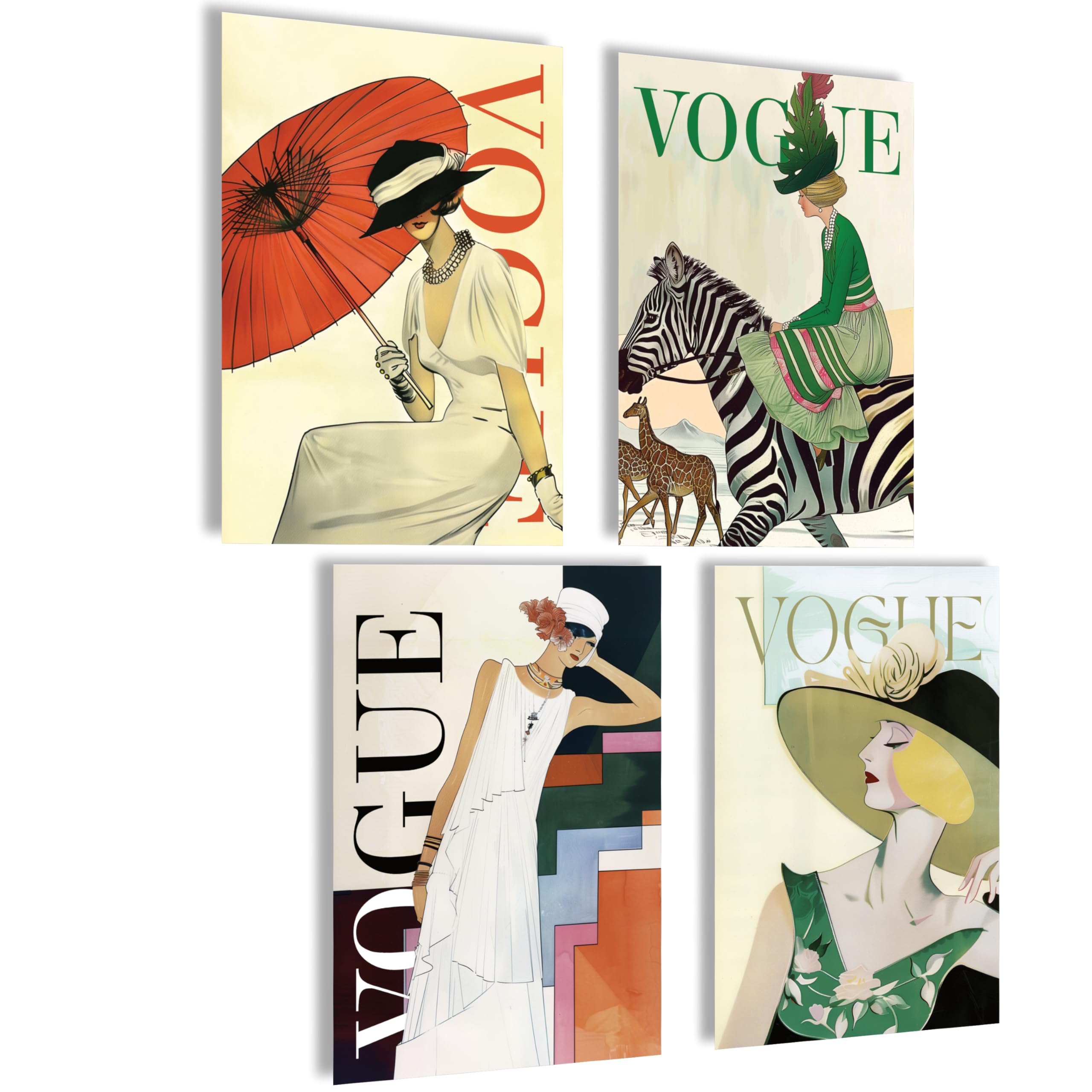 mojoliving Vogue Juego de Cuadros Bauhaus Cuadros Dormitorio Decoración Estética Cuadros Salón Póster Vintage Murales Dormitorio Estética Sala Decoración Abstracta Cuadros Bauhaus Impresiones