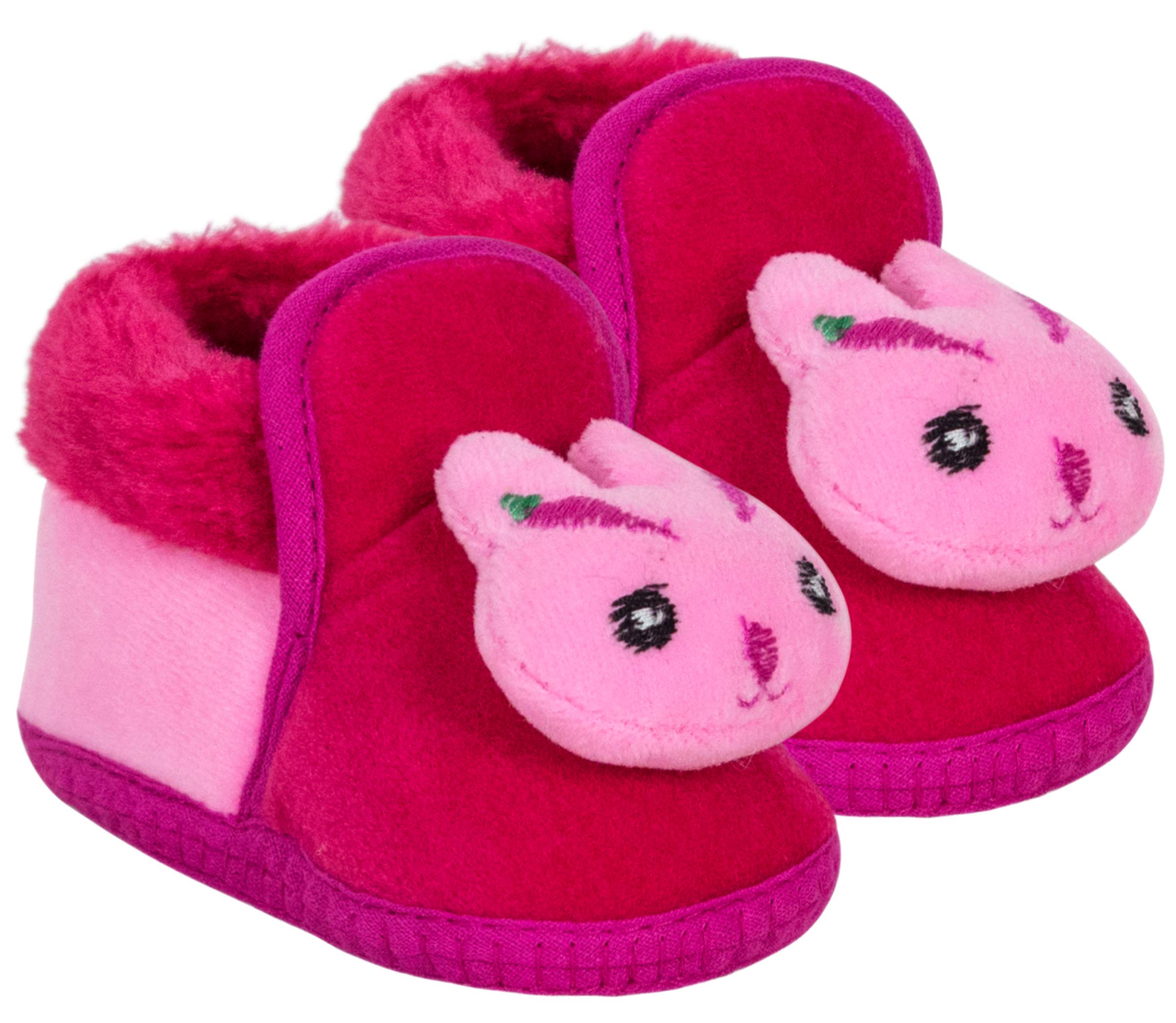 Neska Moda 9 To 12 Months Baby Boys & Girls Tiger Face Velvet Baby Booties (Rani,Pink) -BT799 (B08Z3BT9CG) Amazon Price History, Amazon Price Tracker