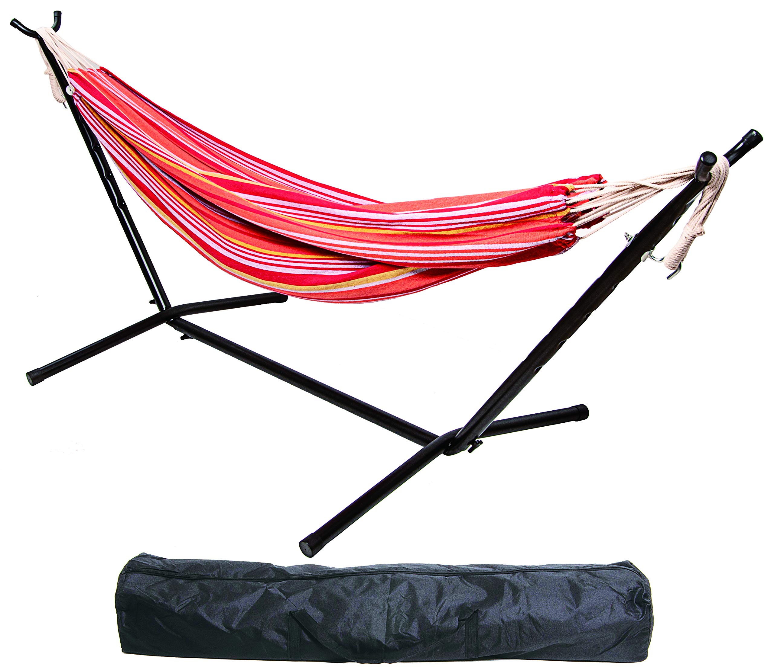 BalanceFrom Double Hammock with Space Saving Steel Stand and Portable Carrying Case, 450-Pound Capacity