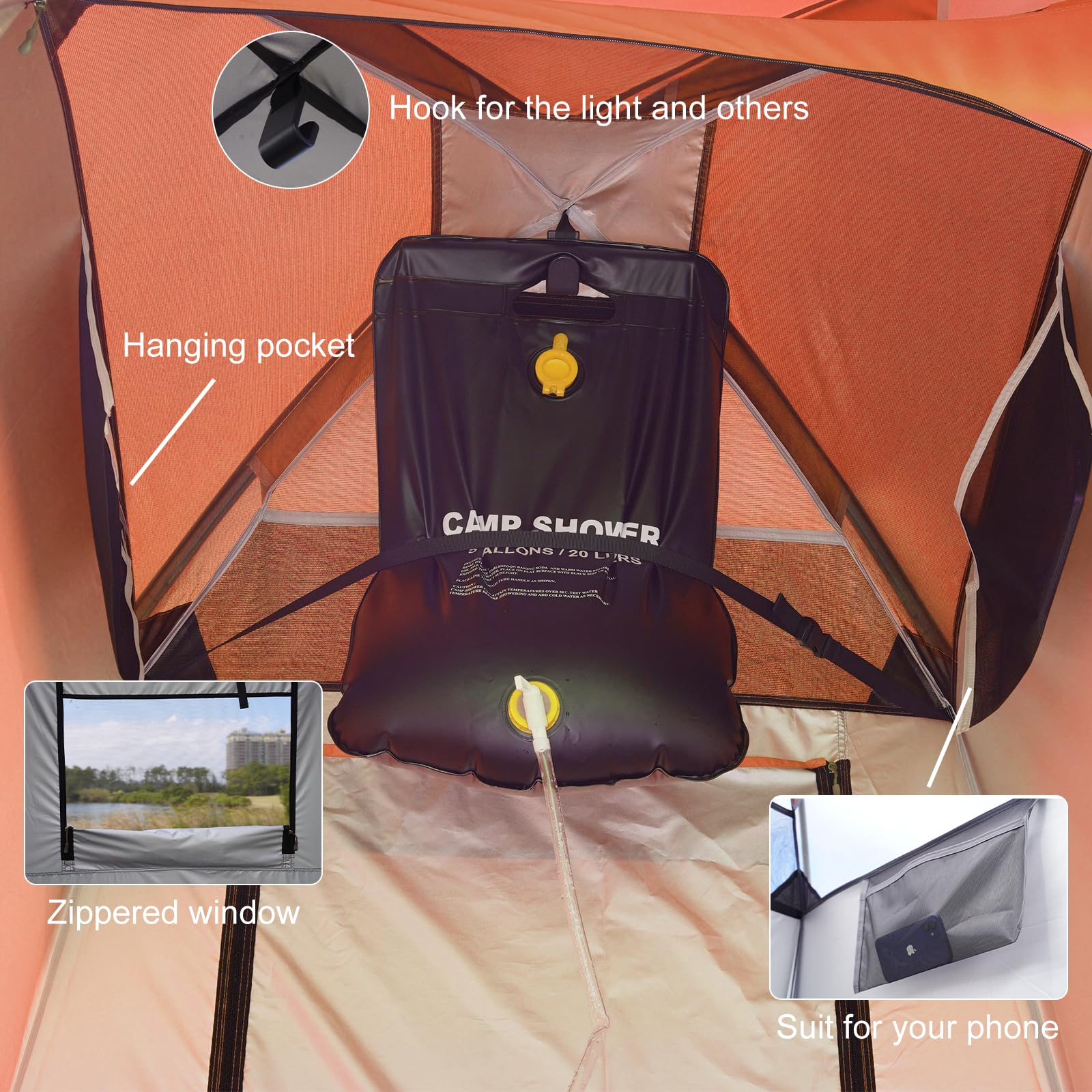 TENDA DA BAGNO per esterno, pieghevole, privacy, toilette mobile, U EUR 46,71 - IT