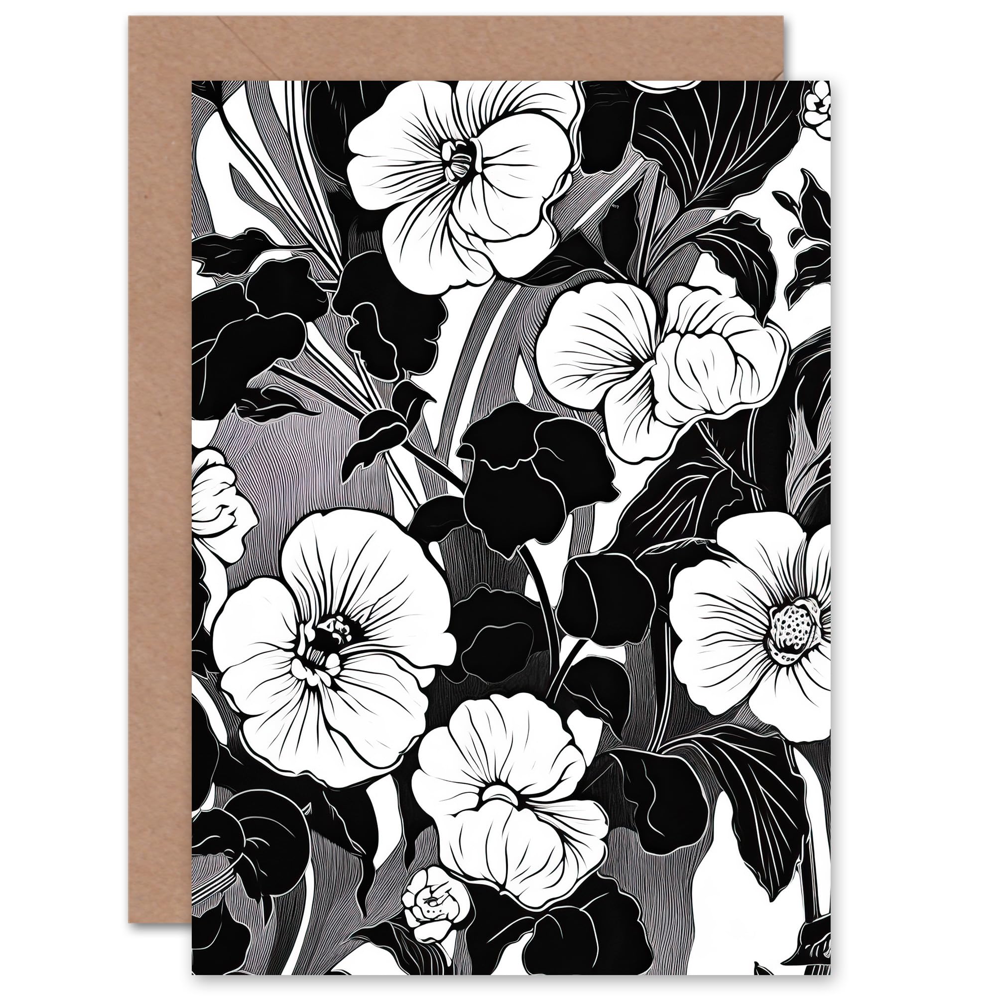 Artery8 - Greeting Card - Viola Flower Blooms Floral