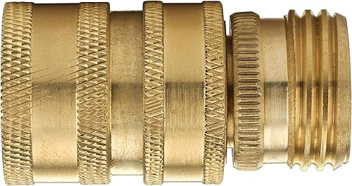 Miniatura 4 de M MINGLE Accesorios de conexión rápida para manguera de jardín, latón macizo GHT de 34 pulgadas, juego de conectores rápidos, paquete de 2