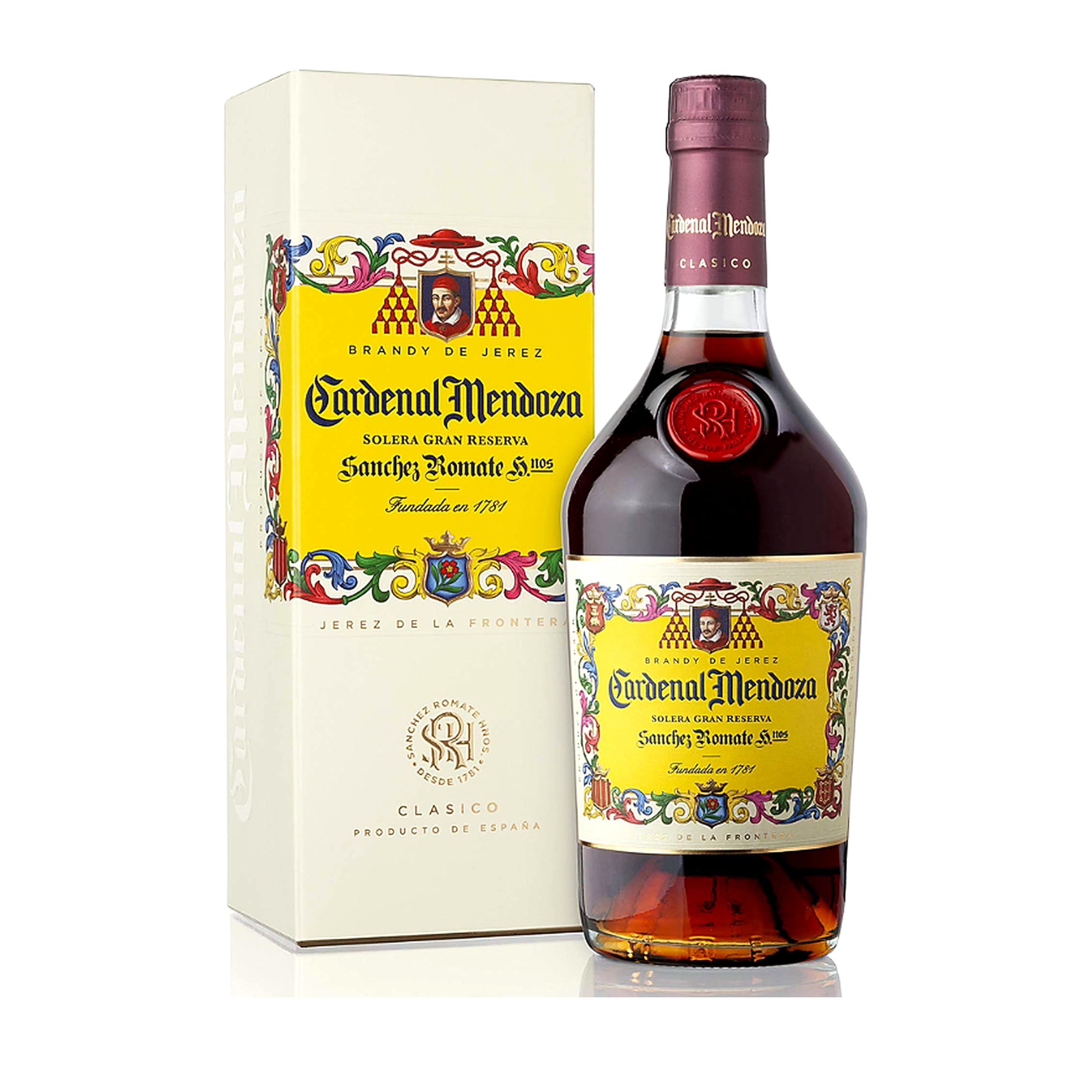 Brandy Cardenal Mendoza Gran Reserva destilado premium selección gourmet – 1 Botella x 70 cl