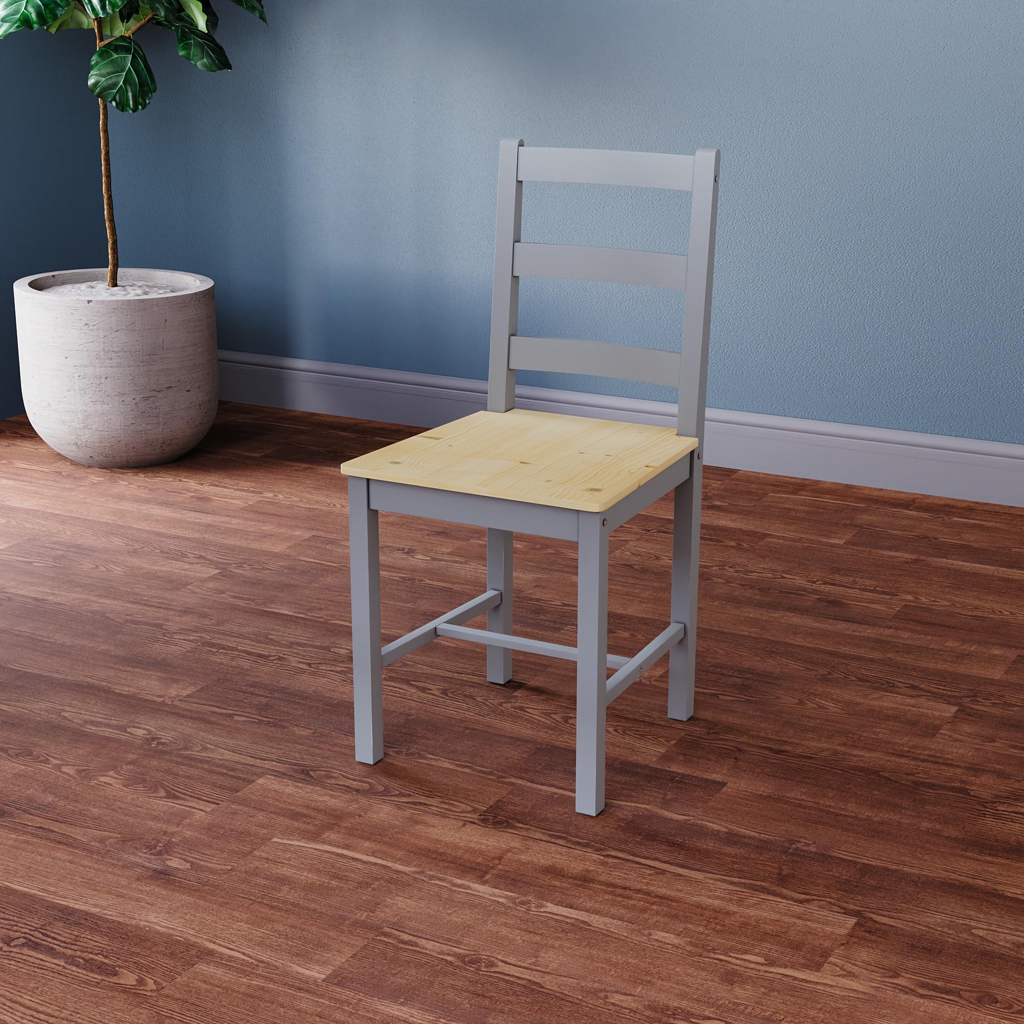 Vida Designs Set tavolo da pranzo e sedie Yorkshire mobili per la casa (grigio e pino, 4 posti)