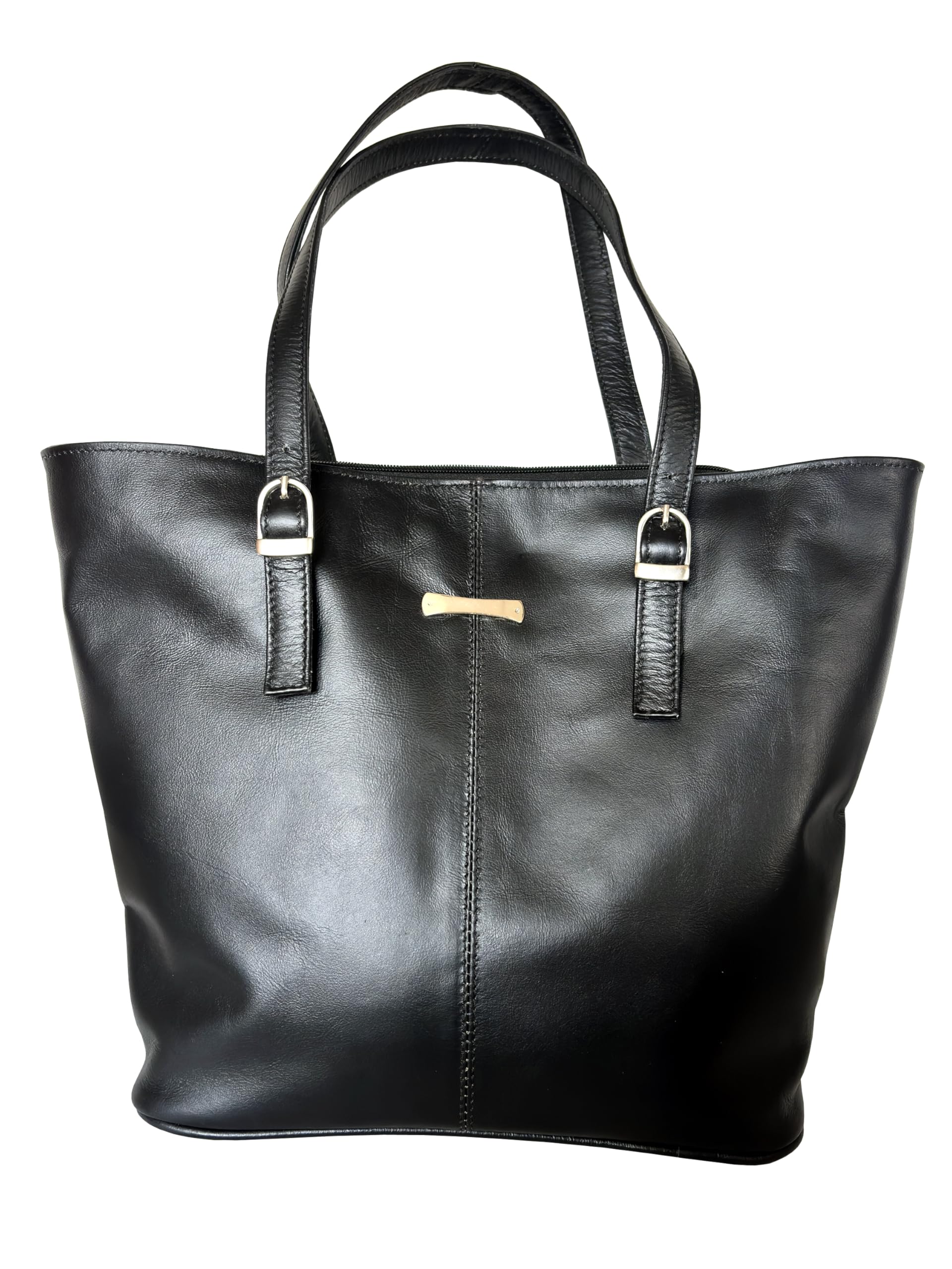 Genuine Leather Tote Bag for Women Large Croc Textured Shoulder Handbag Zipper Closure Office Work Travel Shopping Purse