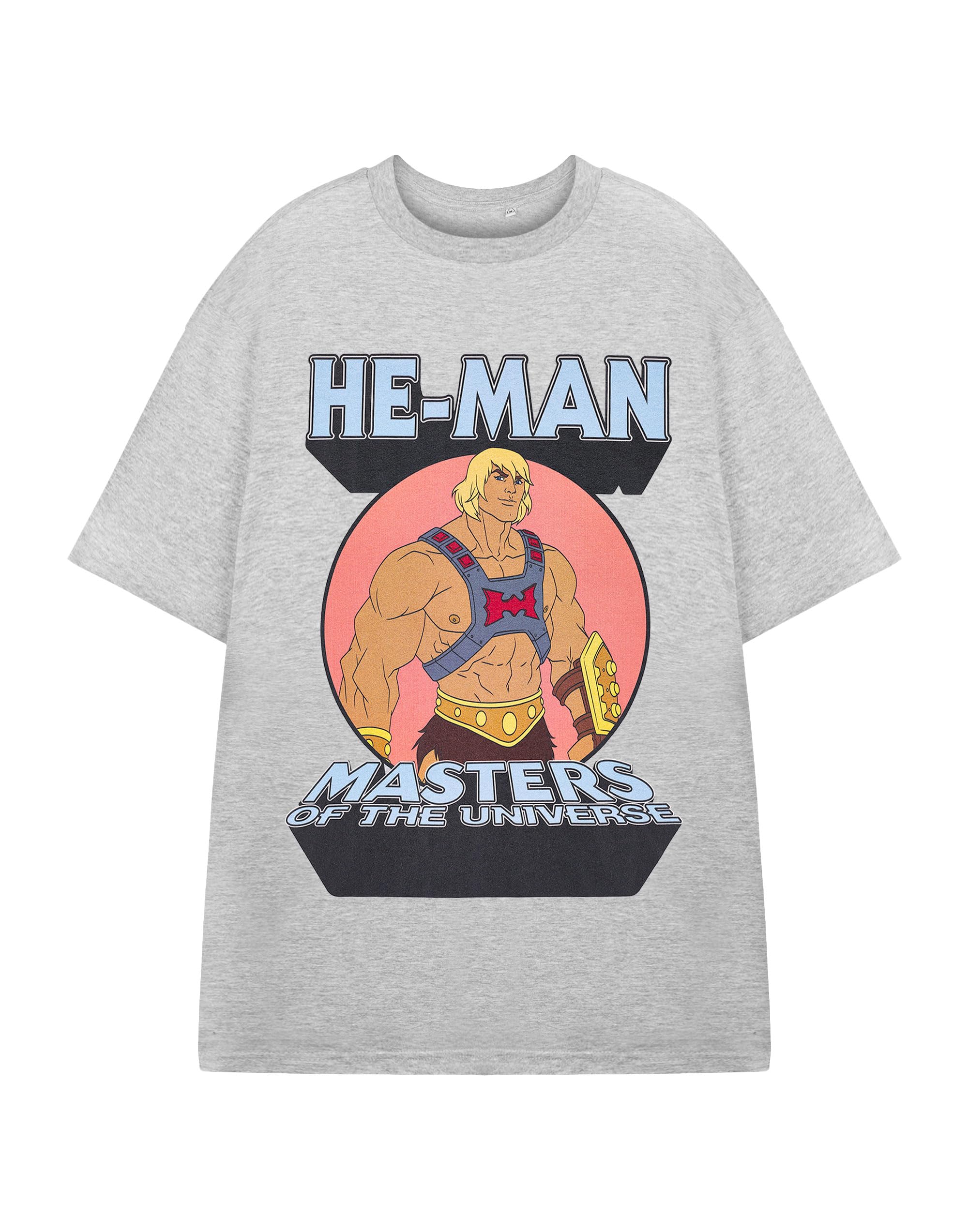 Masters of the Universe He-Man - Camiseta de manga corta para hombre, diseño gráfico de manga corta en gris, ropa de la serie de dibujos animados de Sword & Planet