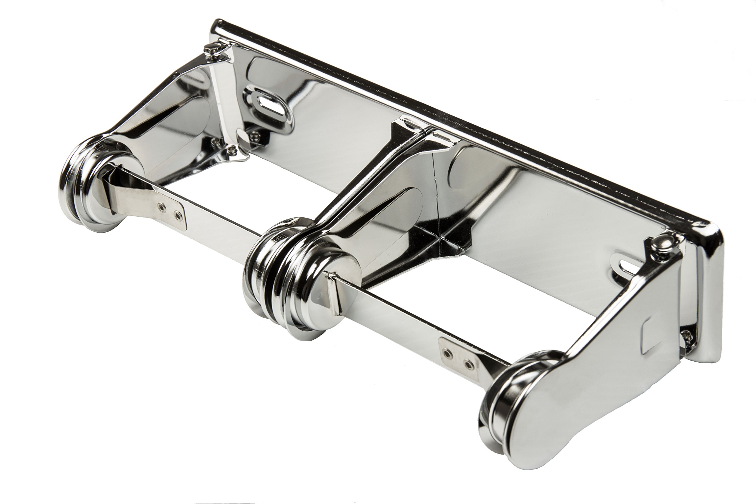 Frost Toilet Paper Dispenser by Frost Hats – 4.25"L x 12.5"W x 3"H, Chrome, Metallic