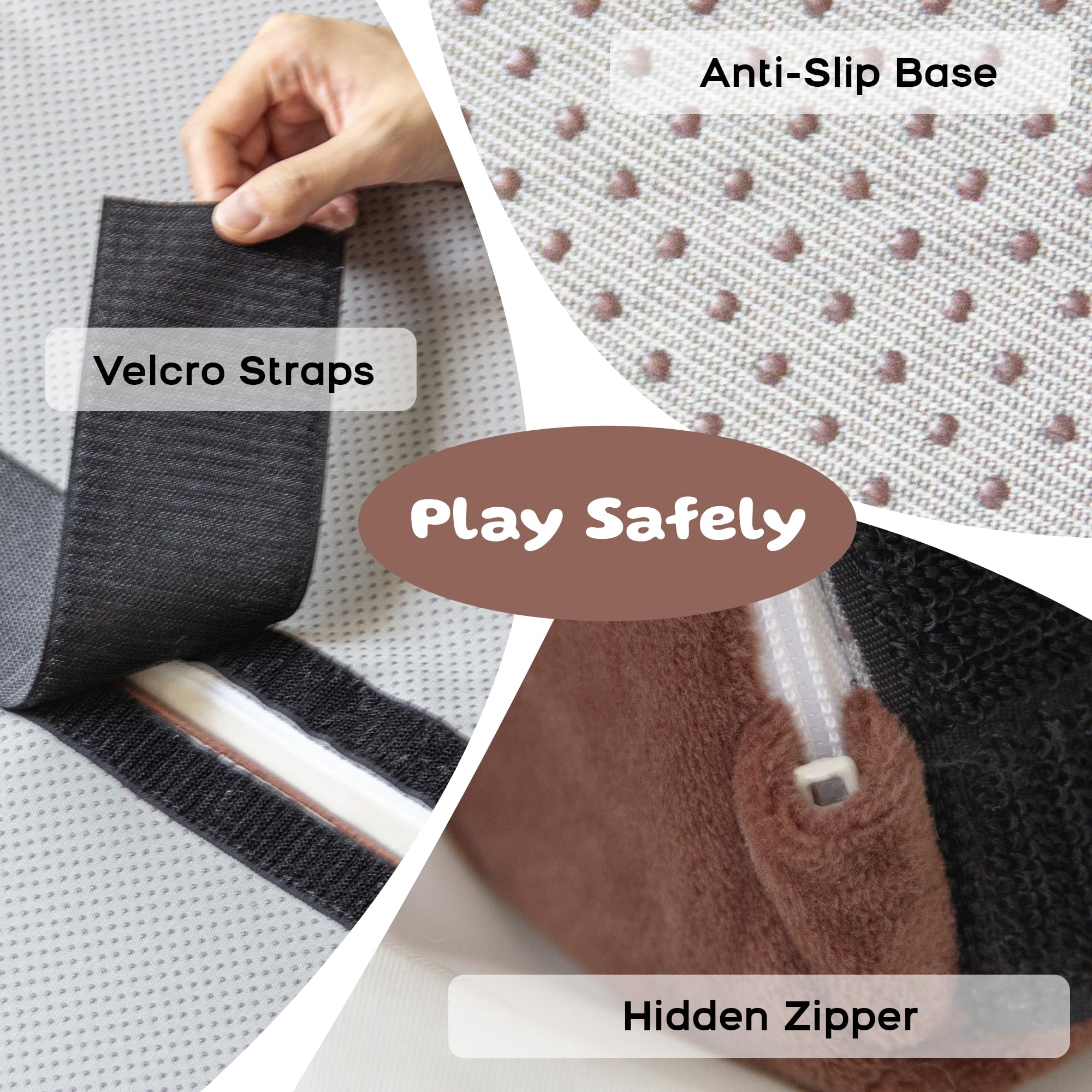 BanaSuper 5 Bloques de Espuma para Escalada, Gimnasio Interior para Bebés, Carrera De Obstáculos De Interior, Convertible y Tapete de Juego, Desarrollo Psicomotor para Casa y Guardería, Azul