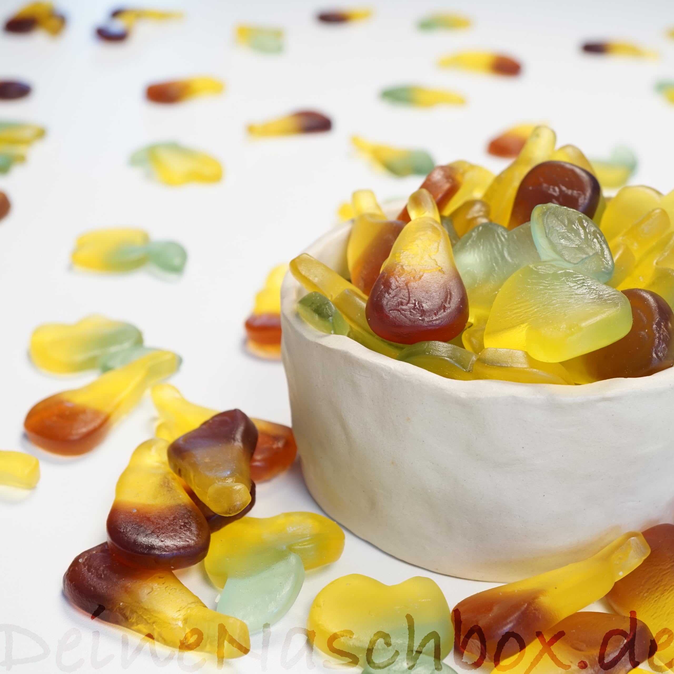 Deine Naschbox | Zuckerfreie Fruchtgummi Äpfel & Birnen | 3kg Mega Pot | XXL Großpackung für Party, Candybar & als Geschenk| Saftig, fruchtig & süß