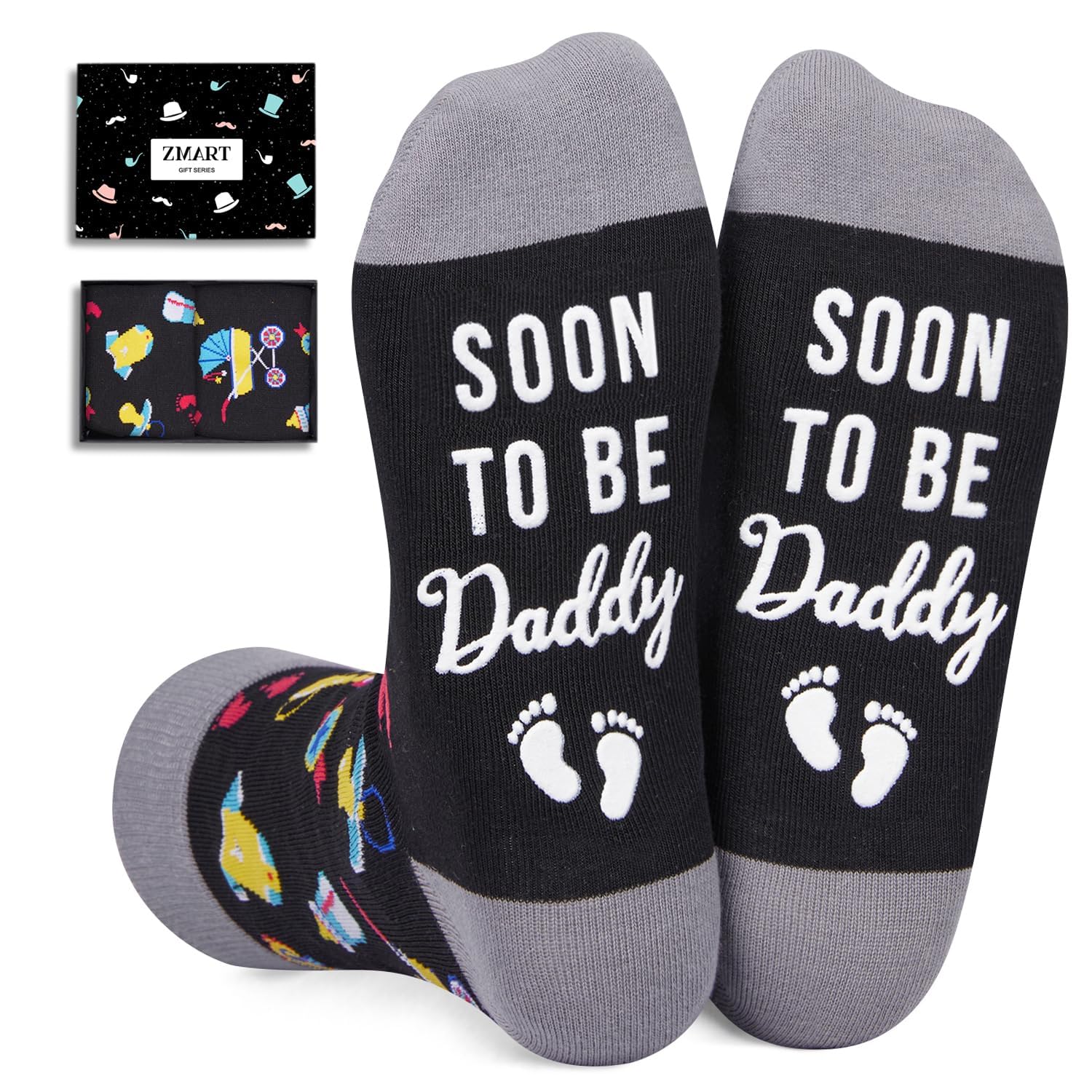 Zmart Cool Gifts For Men Him - Soon To Be Daddy & New Dad Grandpa Gifts, Funny Father Day Grandpa Dad Socks