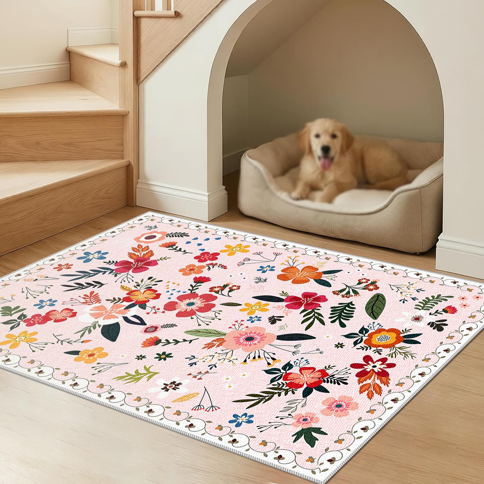 Dywany do salonu, duży dywan do sypialni, nadaje się do prania, 170 x 210 cm, antypoślizgowy dywan do jadalni, kuchni, wejścia, do wewnątrz, wycieraczka do salonu, pokoju dziecięcego, korytarza