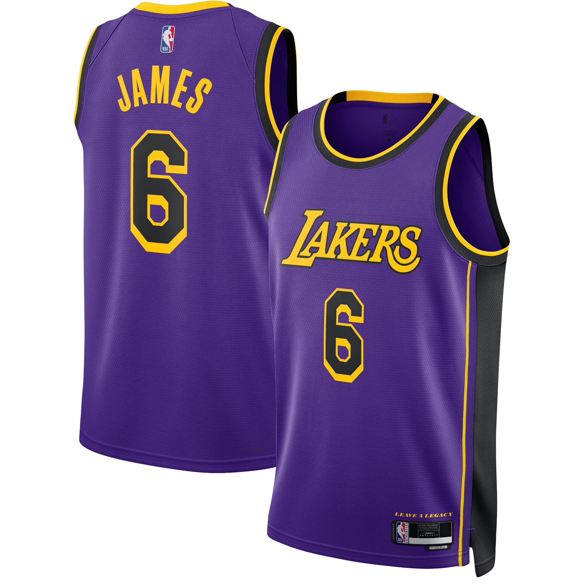 LeBron James Los Angeles Lakers Purple Black #6 Infants Toddler Statement  Edition Swingman Jersey