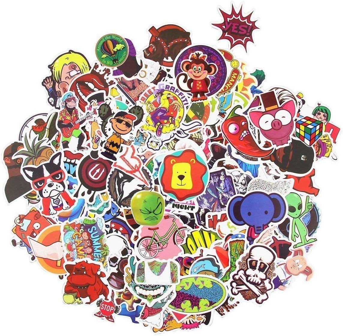 Naisidier Car Decals Vinyl's Bumper Stickers Graffiti Decals for Personalize Laptops