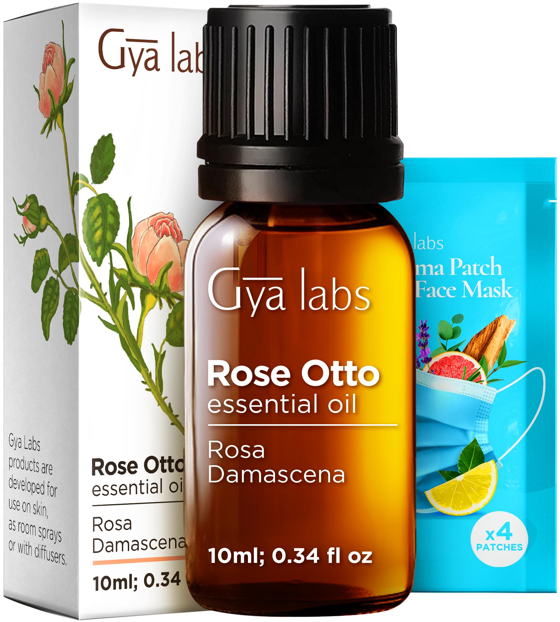 Gya LabsRose Essential Oils for Skin - 100% Pure Natural Rose Oil for Face, Hair, Diffuser, Perfume & Candle Making Scent Aromatherapy (10ml)ClimatePartner certified