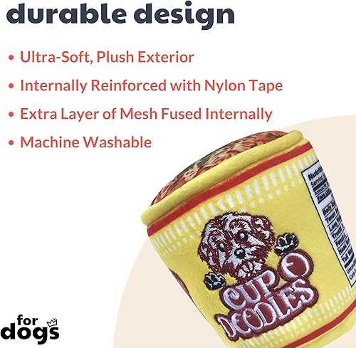 Miniatura 3 de Lulubelles Power Plush  Cup O Doodles pequeño  Juguete para perro con chirriador  Regalo divertido para perro  Divertido duradero y seguro  Juguetes