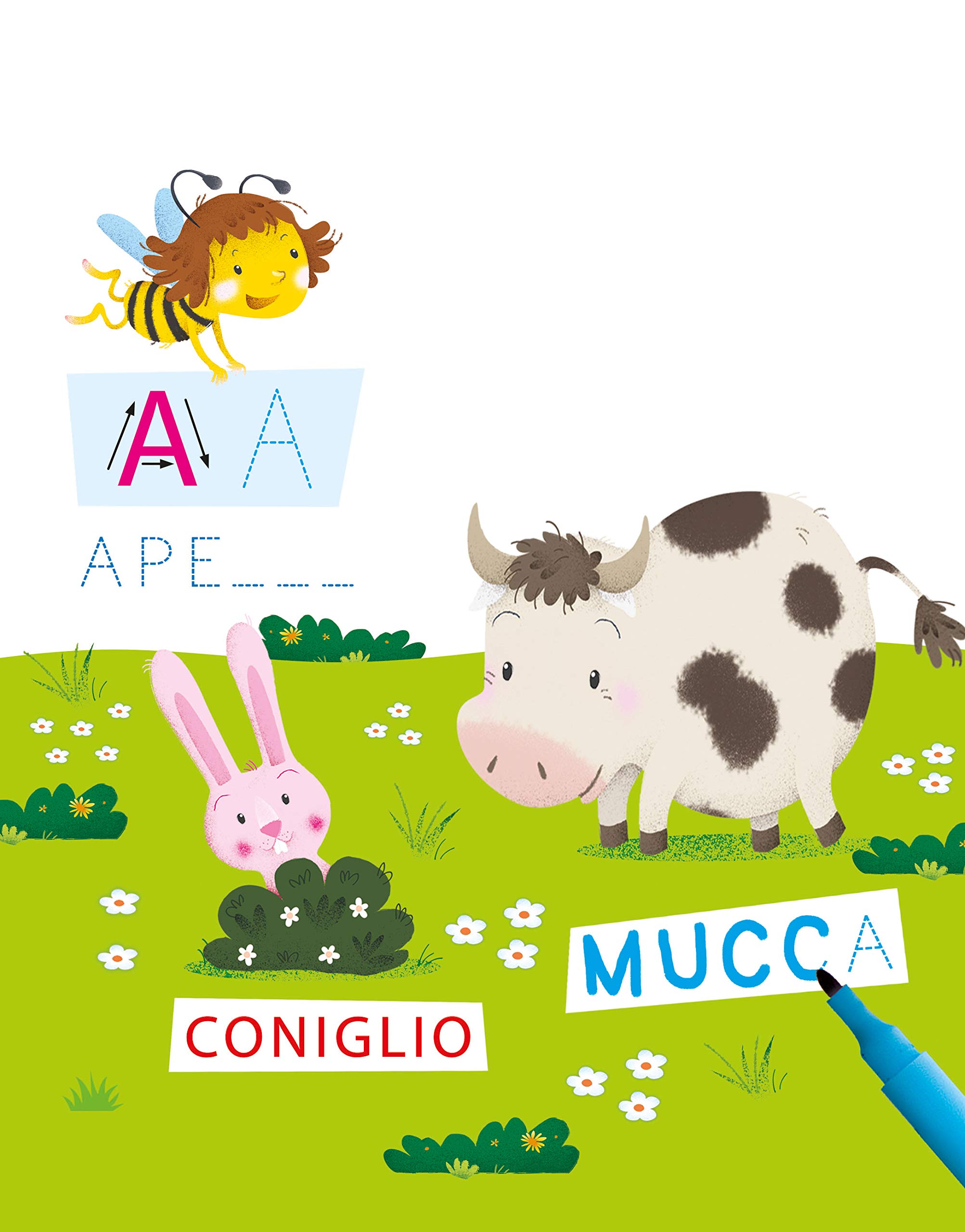 Clementoni Sapientino - Imparo a Scrivere, Gioco Educativo Bambini 4-6 Anni, Lavagnette Riscrivibili e attività di Pregrafismo, Sviluppa Scrittura e Conteggio, Made in Italy, Lingua Italiana, 16142