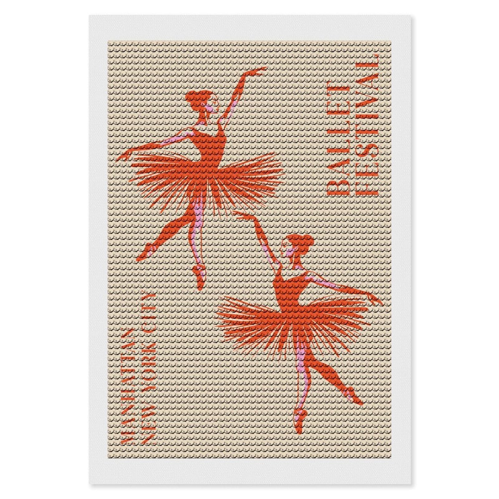 Junmoney Ballet Festival in Manhattan, New York DIY Diamond Art Canvas Kit 8"x12", Winter Craft, Mindful Craft Project, Aesthetic Room Decor, Decor Project