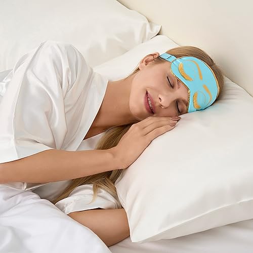 Miniatura 3 de BABEYOND Máscara de ojos para dormir para mujer, linda máscara de belleza para dormir, azul