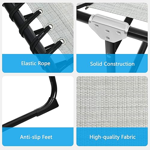 Miniatura 5 de GYMAX - Silla tumbona reclinable, ajustable, plegable y ligera para patio, con almohada extraíble ideal para tomar sol junto a la piscina o en la