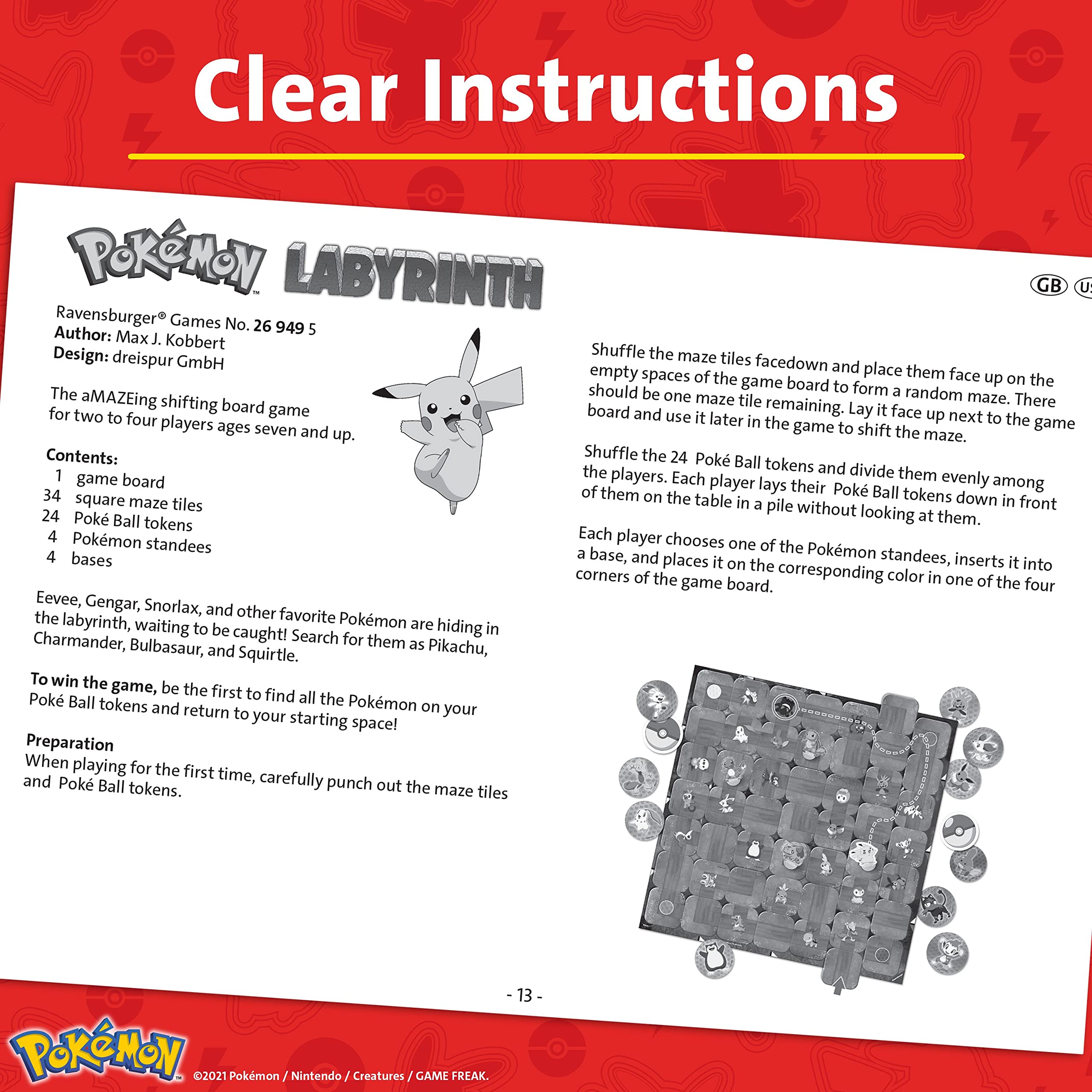 Buy Ravensburger Pokemon Labyrinth Family Board Game for Kids & Adults