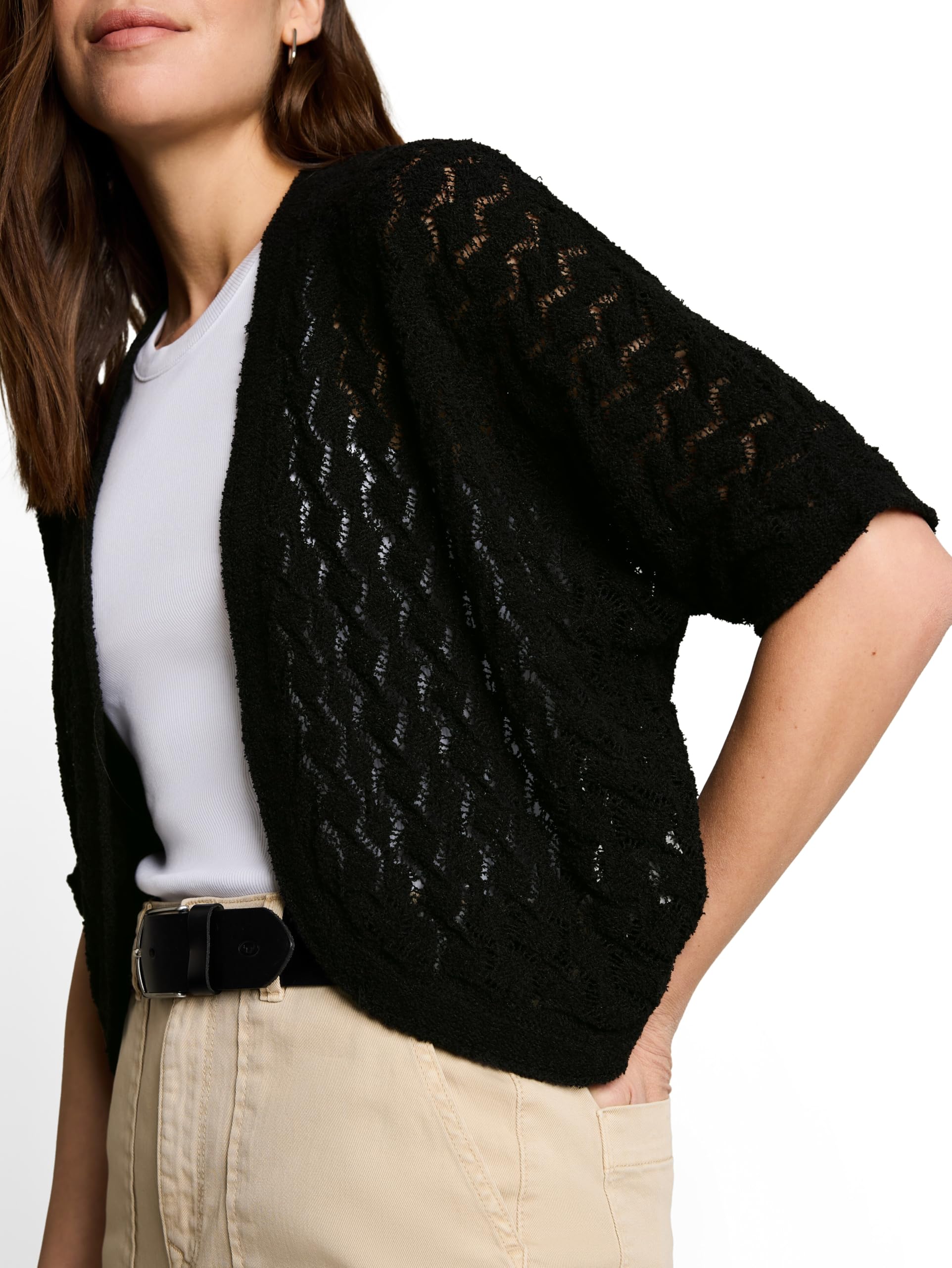 Tom Tailor Damen 1051358 Oversize Bolero Cardigan