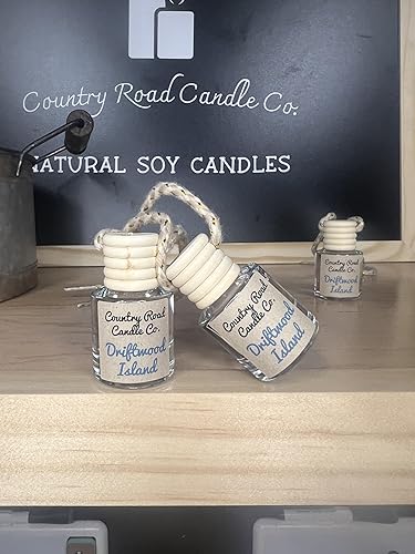 Miniatura 2 de Country Road Candle Co. Driftwood Island - Difusor colgante de aceite de fragancia (paquete de 2)  Ambientador de aire para automóvil  Fragancia