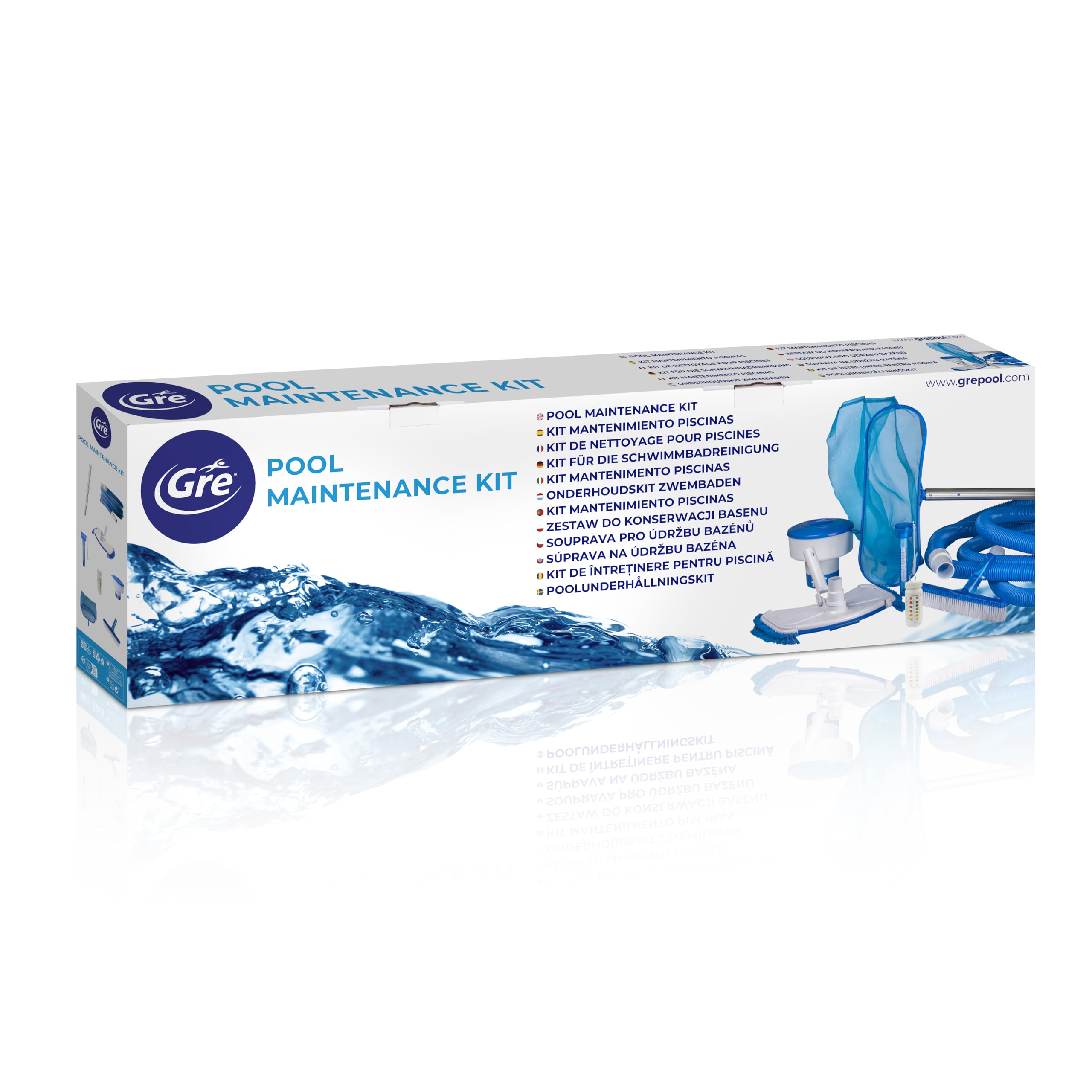 Gre AR2064 - Kit Limpiafondos para Piscinas Elevadas y Enterradas. Limpiafondos Manual. para el Fondo de Piscinas Pequeñas y Medianas.