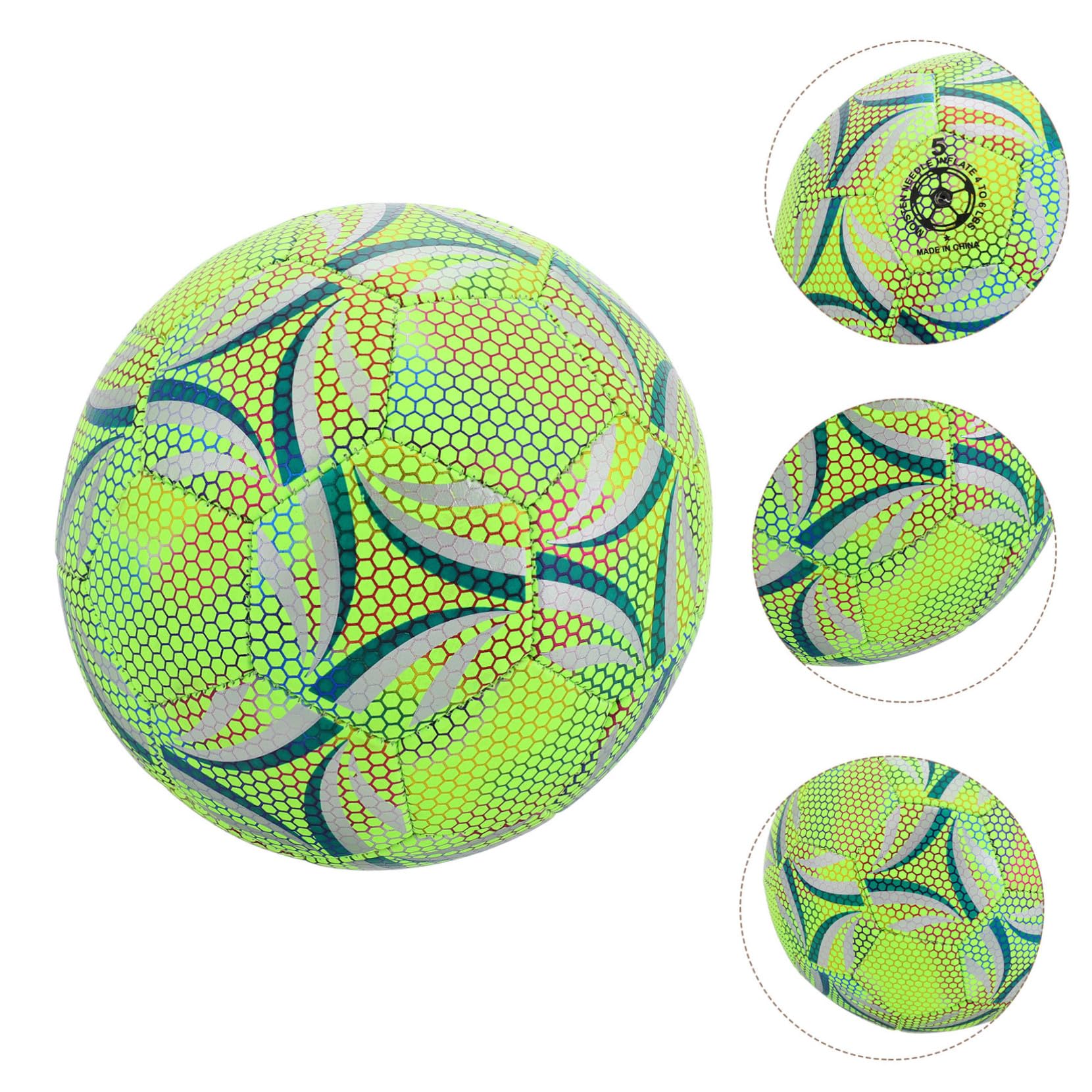 Balón De Fútbol Iluminado Brillante para Adultos y Balón De Fútbol Luminoso para Entrenamiento Diurno y Nocturno Material Duradero