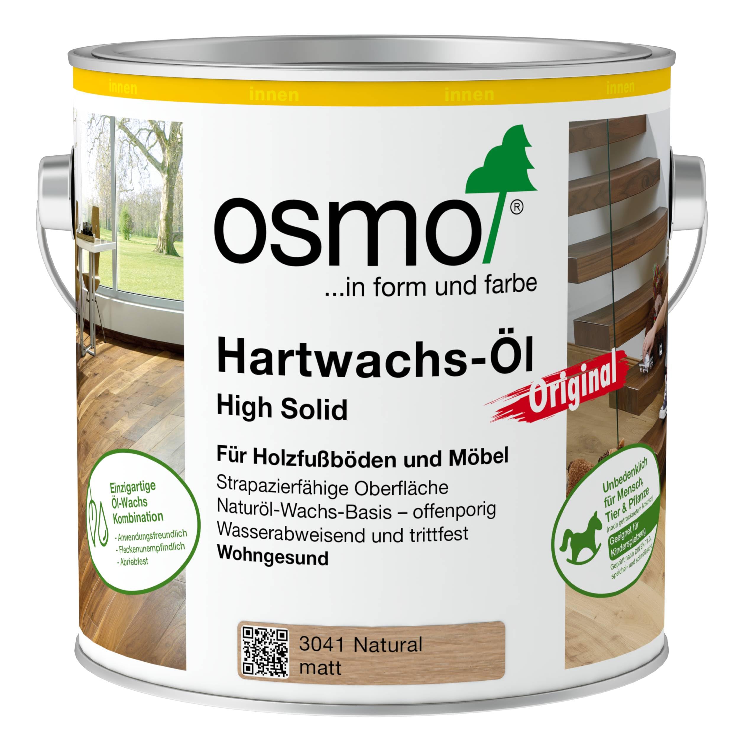OSMO Olej z twardego wosku 2,5 l, naturalny efekt 3041