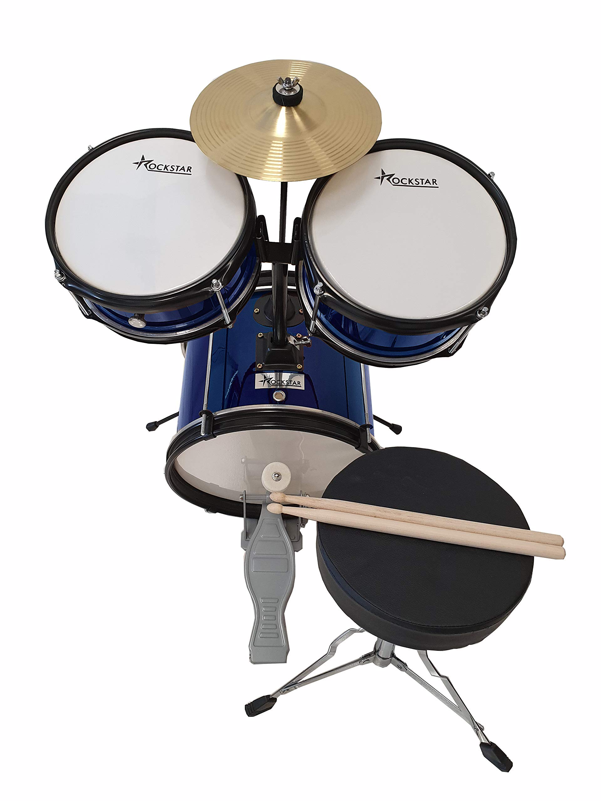 Bateria infantil para niños en color azul Rockstar GC1043 de madera - rockmusic
