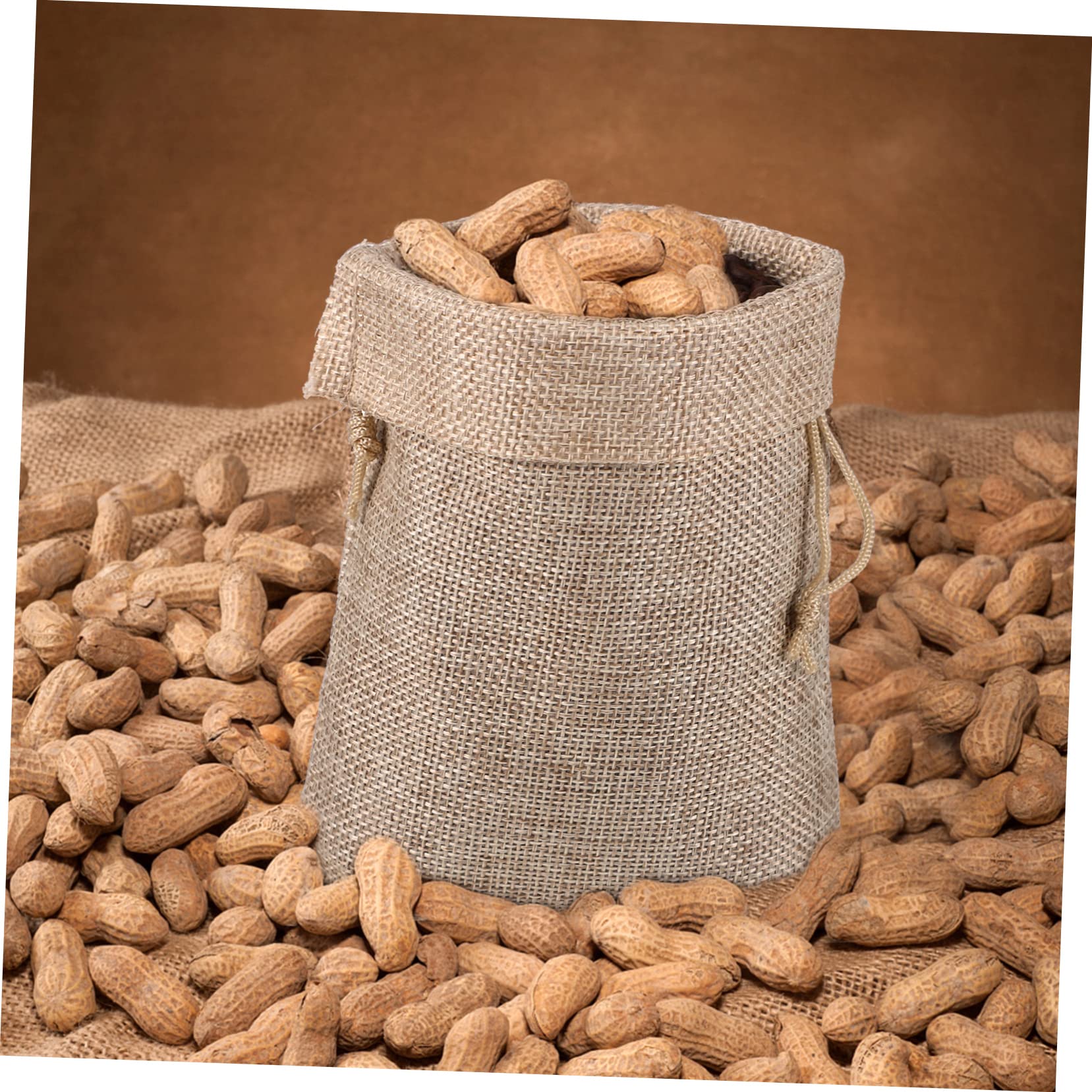 Ipetboom 50pezzi Sacchetti in Tela Di Juta Con Coulisse Borse Vuote Per Imballaggio Sacchetti Per Regali Di Nozze e Compleanno