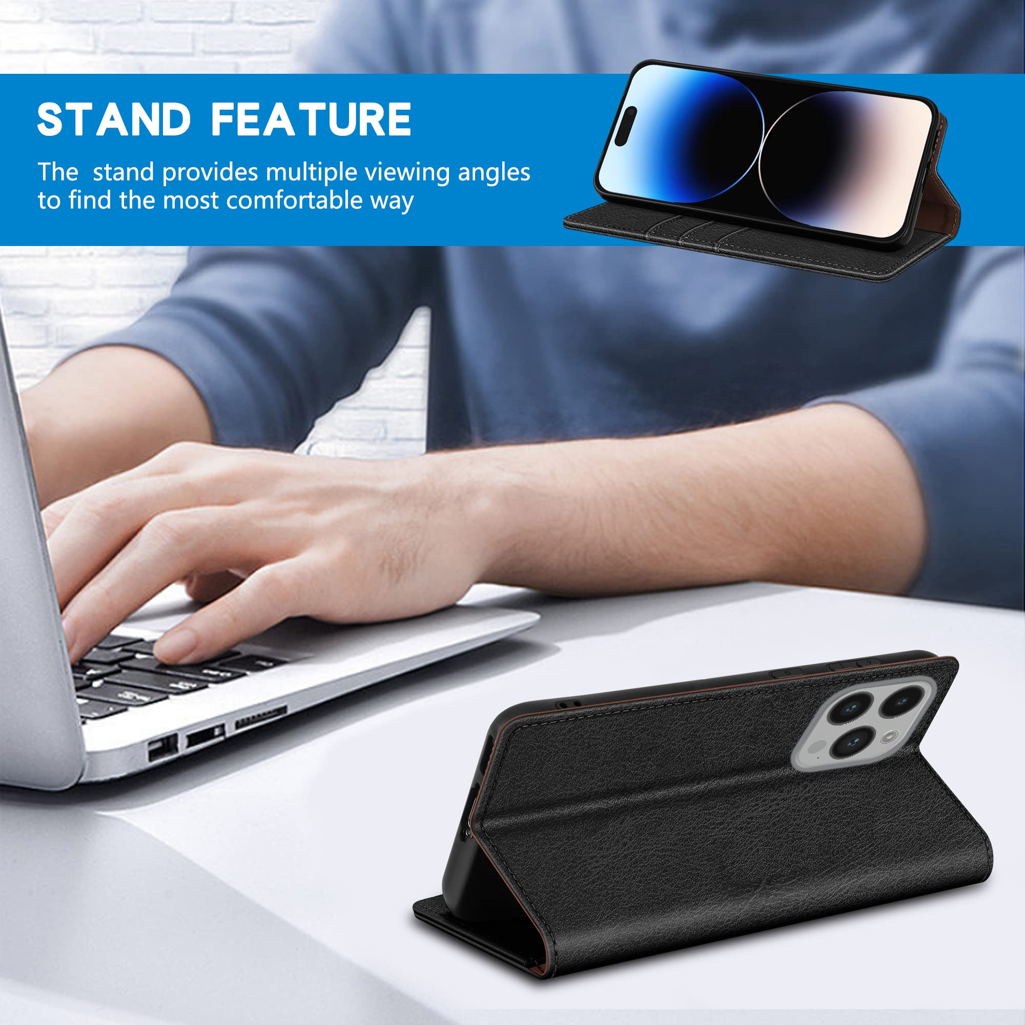 Amazon.com: ZZXX for iPhone 14 Pro Wallet Case with [RFID Blocking