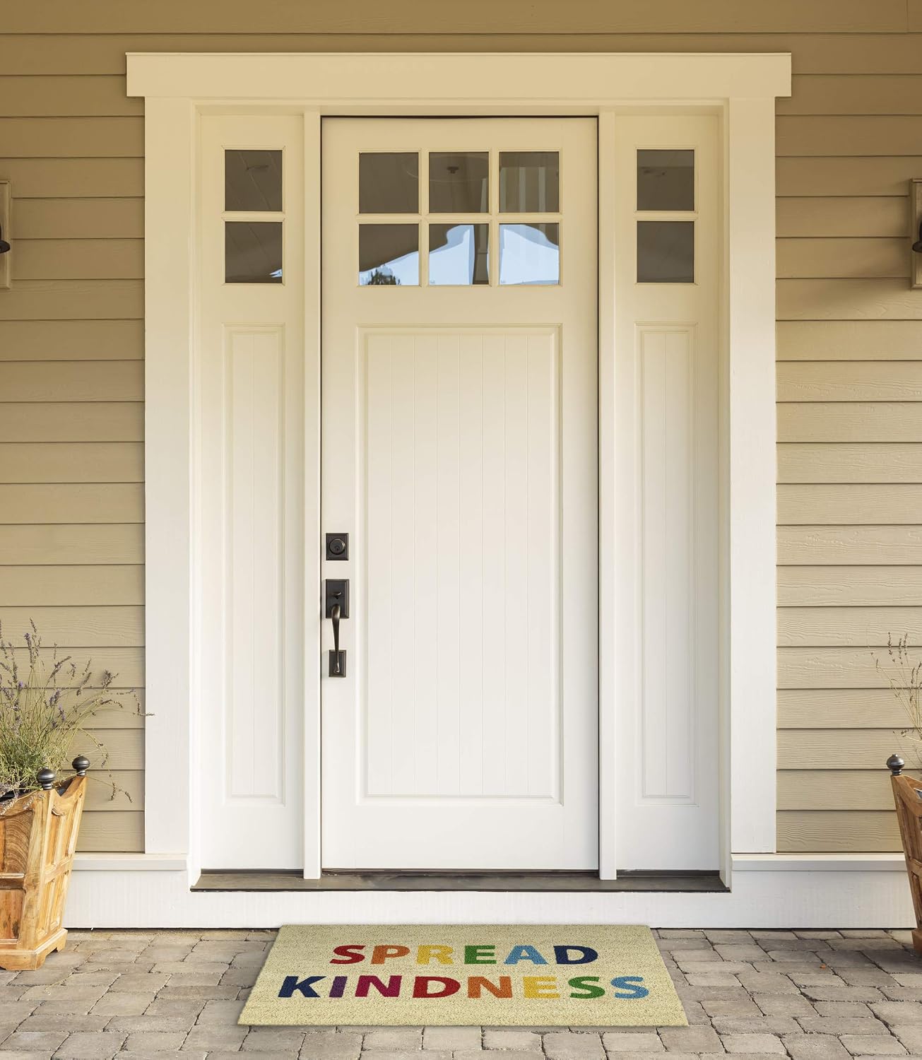 DII Natural Coir Doormat, Fun Greeting Mat, Spread Kindness, 18x30