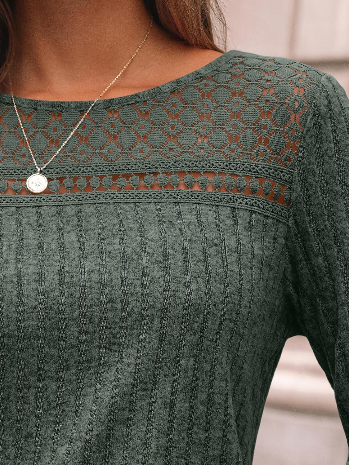 AUTOMET Womens Lace Long Sleeve Shirt Fall Top Fashion Dreesy Casual Tunic Sweaters Mesh Clothes Trendy Work Cute Outfits - Image 6