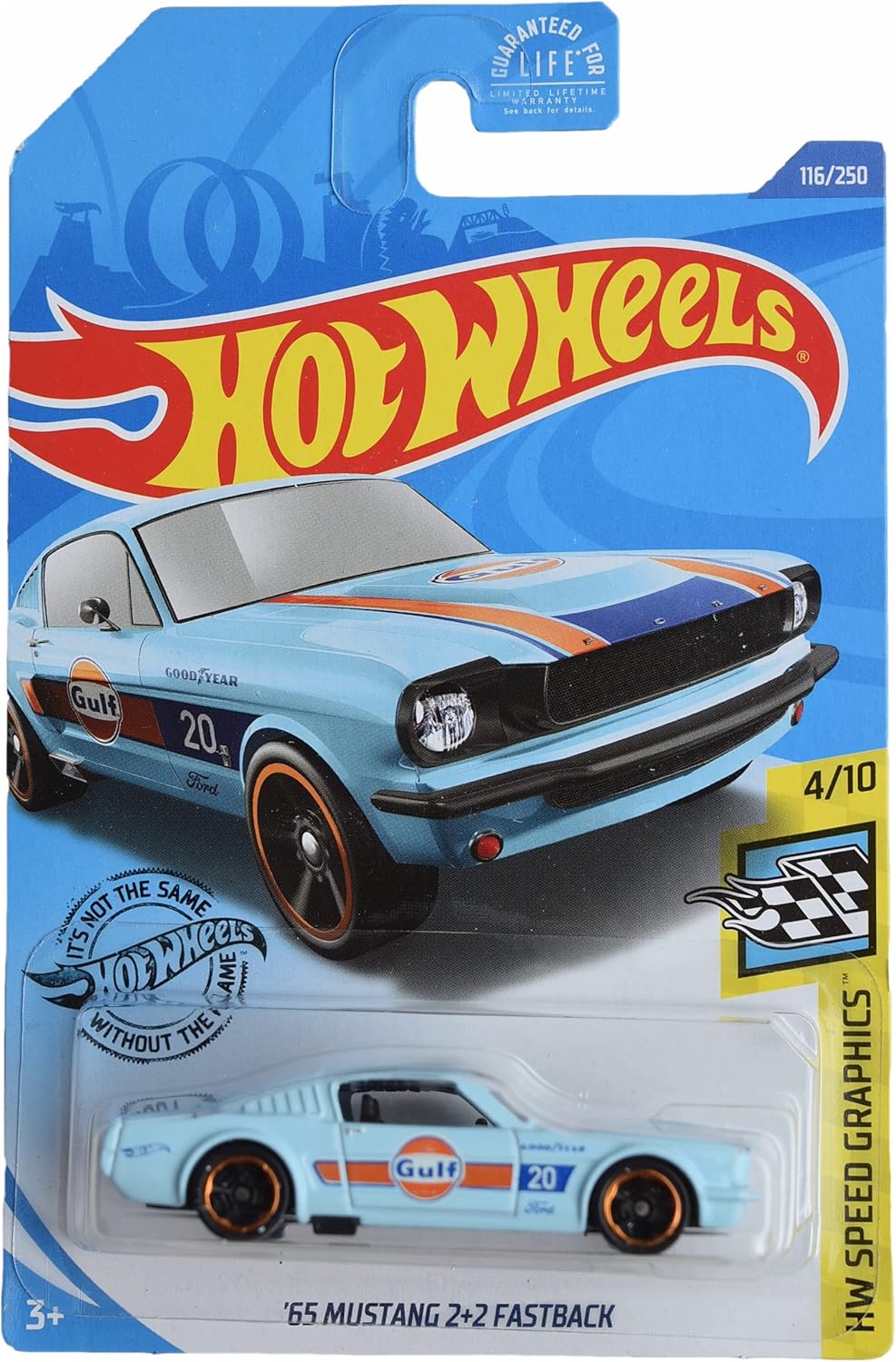Hot Wheels '65 Mustang 2+2 Fastback, [Blue] 116/250 Speed Graphics 4/10